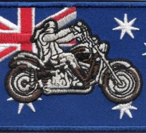 Australian Flag With Biker