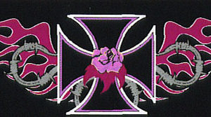 Pink Iron Cross