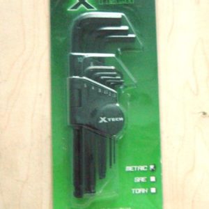X TECH ALLEN KEY SET 9PCS METRIC BALL END