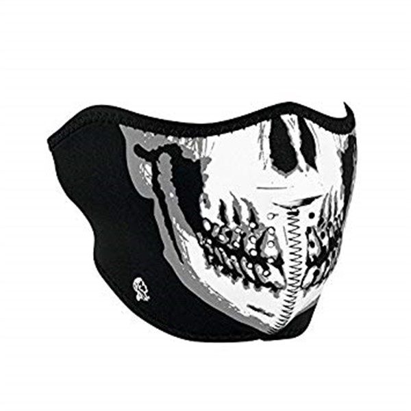 Zan Neoprene Glow in the Dark Skull Half Face Mask