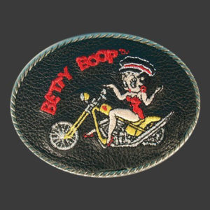 Betty Boop Belt Buckle With Leather Front