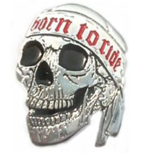 Skull With Born To Ride Pin