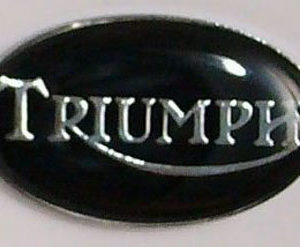 Triumph Oval Pin Black