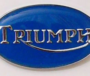 Triumph Oval Pin Blue