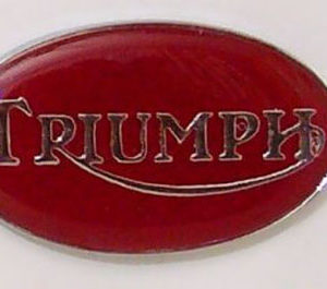 Triumph Oval Pin Red
