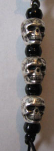 3 Skulls Pewter Color Zipper Pulls