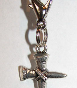 Crossed Nails Zipper Pull