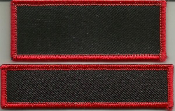 Custom Name Patch Black With Red Border - Image 3