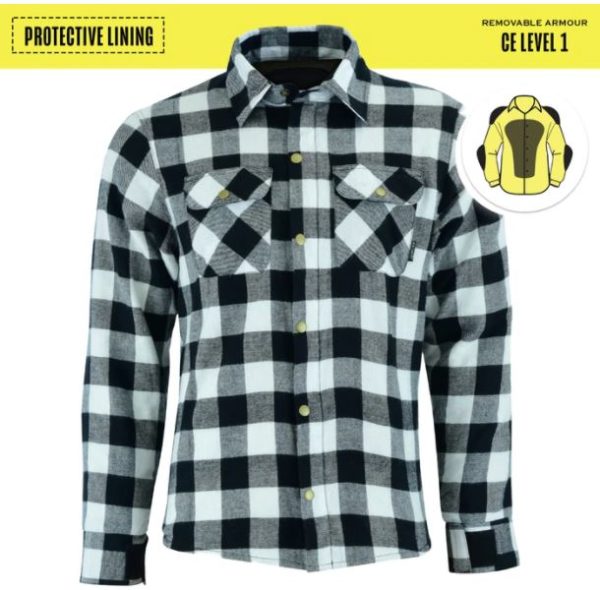 Johnny Rebs Men's Waratah Protective Shirt: Black & White or Yellow & Black