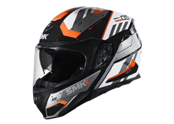 SMK Gullwing Matt Black Helmet TSS Flip Up Helmet - Image 6