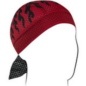 Red Flames Vented Head Wrap