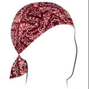 Red Paisley Head Wrap