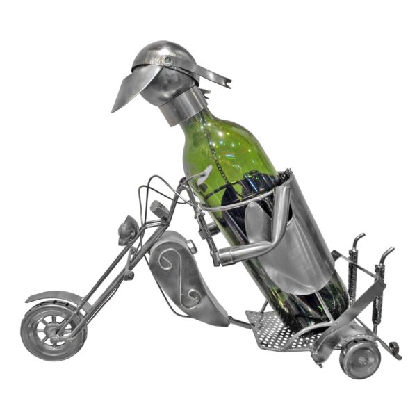 Man on Motorcycle-Single Wine / Spirit Bottle Holder (EB-74225)