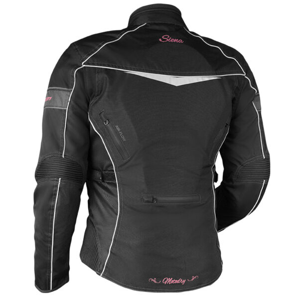 Siena Motordry Ladies Jacket Black & Magenta - Image 2