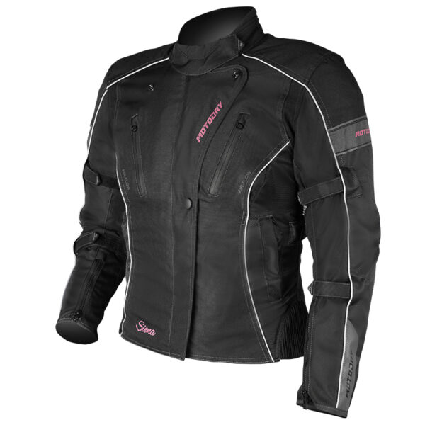 Siena Motordry Ladies Jacket Black & Magenta