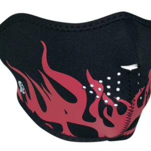 Zan Neoprene With Red Flames Half Face Mask