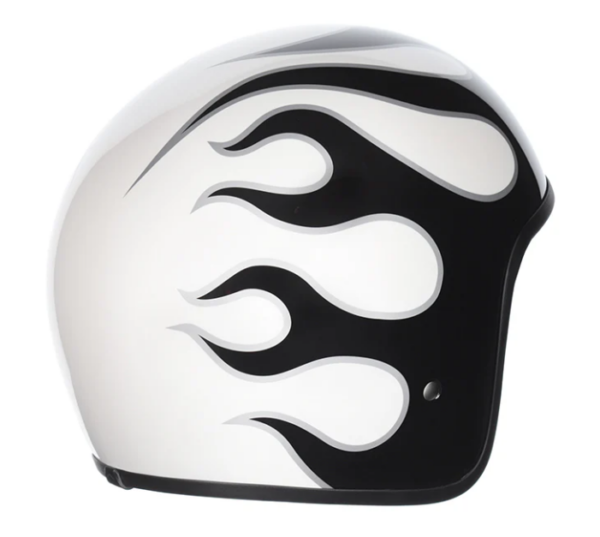 M2R Prime Helmet White & Black (Gloss) - Image 3