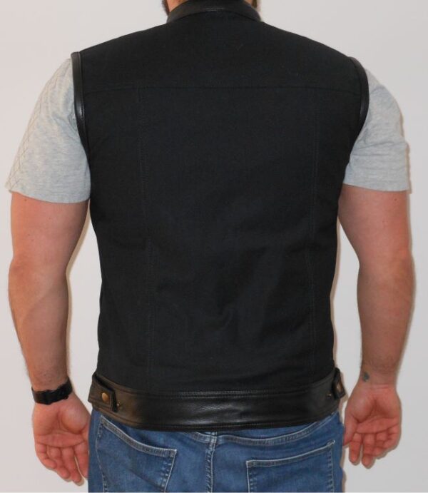 Bikers Attic Denim with Leather Trim Vest - Image 5