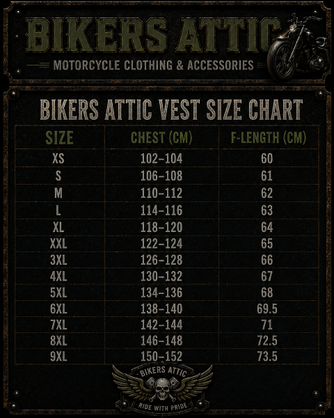 Bikers Attic Leather Vest With Press Stud & Clip Enclosure - Image 5